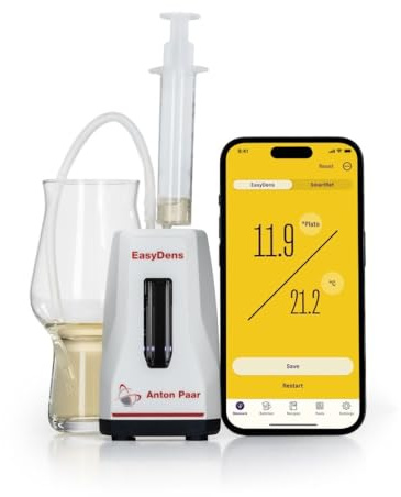 EasyDens Digitales Hydrometer von Anton Paar – Bluetooth für präzise Messung von Alkohol, Zucker und Würze | Schneller ABV-Tester für Heimbrauer, Spirituosen, Bier, Wein, Kombucha & Spirituosen