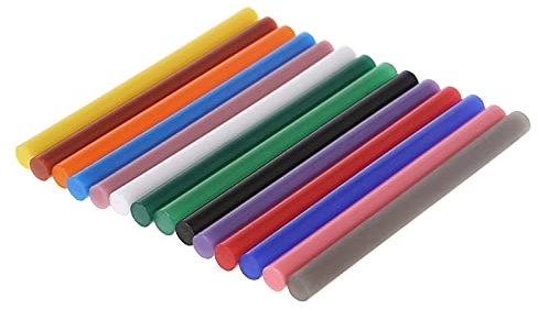 HNGM Klebesticks 14 stücke heiße schmelzkleber Stick Mix Farbe 7mm viskosität für DIY. Handwerkzeugreparaturwerkzeuge (Diameter : 7mm)