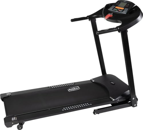 Bodyline Albatros Elektrisches Laufband, zusammenklappbar, Höchstgeschwindigkeit 12 km/h, 2 Stufen, manuelle Neigung, LCD-Bildschirm, Heimfitness, Kardiotraining