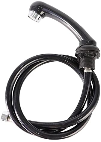 Cabezal De Ducha De Mano Negro Para Lavabo De Peluquería Con Manguera 120cm