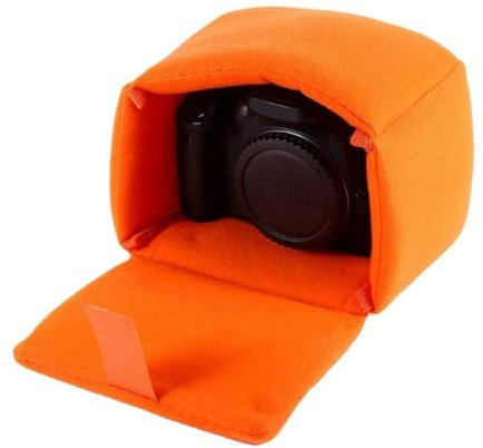 Agatige Borsa Protettiva Imbottita per Fotocamera Reflex Digitale, Borse per Fotocamere SLR Imbottite Casi DSLR Protezione Inserisci, Resistente agli Urti, Pieghevole, per Fotocamera (Arancione)