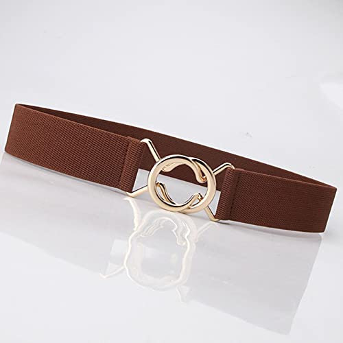 Einfache elastische Taille Kummerbunds Kleid Slim Taillengürtel für Frauen Metall Ring Schnalle Korsett Gürtel