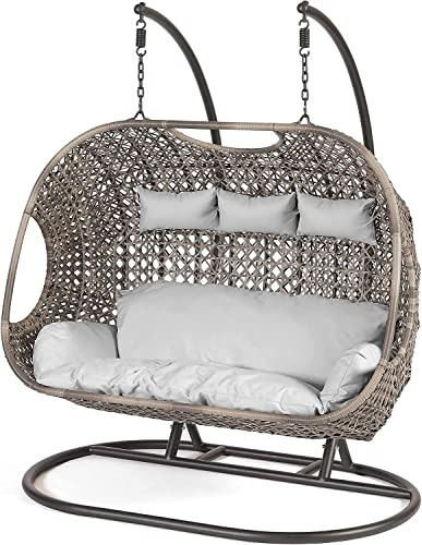 GSD Triple Hanging Cocoon Egg Chair Garden Swing Hammock Removable Luxury Cushions! Triple Cocoon