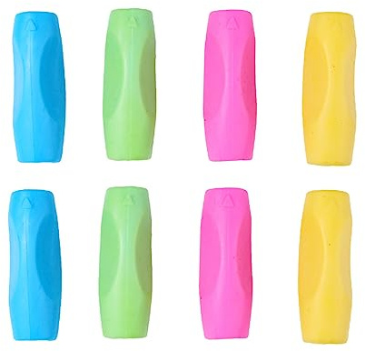 LJFEA, Impugnatura per matita in silicone, impugnatura per matita in silicone da 8 pezzi, ausilio per la scrittura per bambini, portapenne ergonomico, impugnatura per mano sinistra