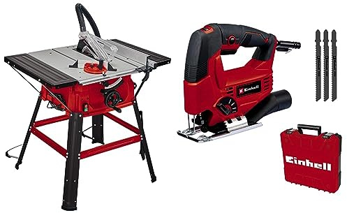 Einhell Mesa de corte TC-TS 2025/2 U + Set de sierra de calar TC-JS 80/1