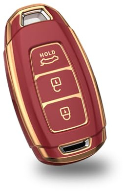 KUNIO Schlüsselhülle Passt für Hyundai kona hybrid für Kona N Passt für Hyundai I30 Fastback i30N Schlüsselschutz TPU Schlüsselcover Schlüsseletui 3 Tasten