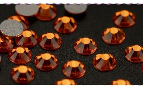 SS3-SS20 - Confezione da 14400 strass di vetro con colla su fondo piatto, pietre 3D per nail art, fai da te, abbigliamento, decorazione, giacinto-SS10-14400 (Pcs)