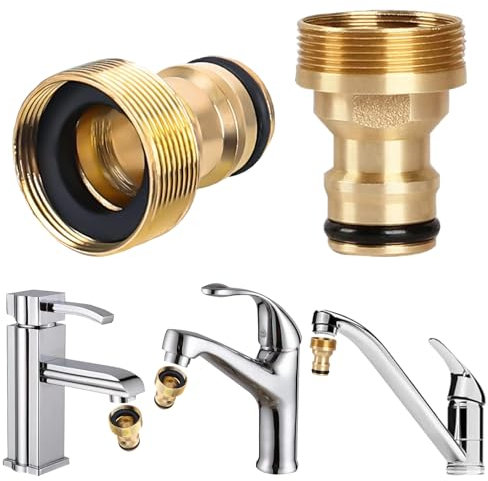 Generisch Conector Universal de Grifo Mezclador para Jardín - Adaptador de Manguera con Arandela de Sellado