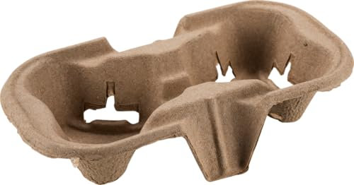 ABENA Lot de 50 Porte-gobelets en Carton pour Deux Tasses à café ou Boissons, Transport Simple et sûr pour Les Boissons de différentes Tailles et se dilate Facilement en ajoutant Un Autre