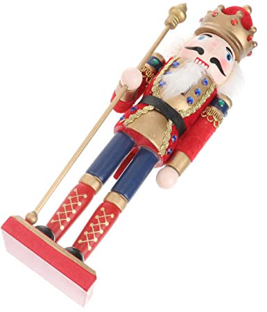 Ciieeo Decoración De Cascanueces De Madera De Nogal Figura De Cascanueces Estilo Soldado Adorno De Escena De para Navidad