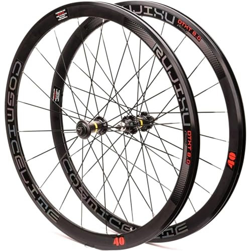 700C Rennrad-Radsatz, Doppelwandfelge, 40 mm, Fixed Gear-Fahrradrad, 1,37 × 24 TPI, Singlespeed, Carbonfaser-Nabe, abgedichtetes Lager, Fahrradrad