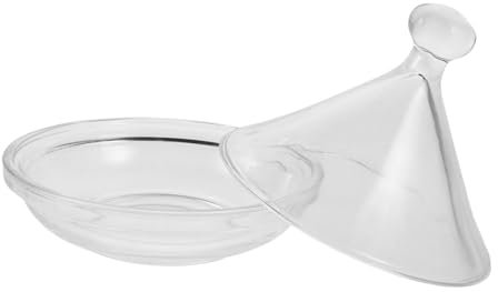 OFFSCH Glas Desserttablett Mit Deckel Kleine Schale Als Kuchentablett Obstteller Für Süßigkeiten Modernes Serviertablett Aus Glas Für Küche Und Partytisch