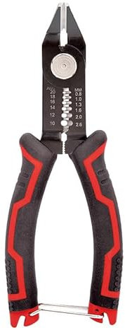 Wjelet 1 Pcs 6 Wire Strippers Electrical for 20-10 AWG Stranded, 2 in 1 Precision Wire Strippers,Wire Snips, Cable Snip with Safety Lock for Industrial and Home Electrical Repar