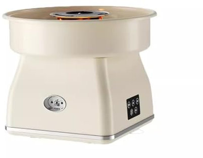 WANGHAI-666 Cotton Candy Makers Handmade Cotton Candy Machine for Household Small Fully Automated Commercial Mini Machines Candy Floss Maker(Beige)
