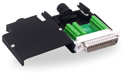 YARCHONN DB25 Lötfreie Stecker Breakout Board RS232 D-SUB 25 Pin Serieller Adapter Klemmenblock mit Fall (Stecker)
