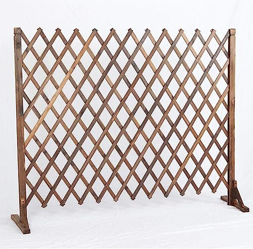 Recinzione Decorativa da Giardino, Recinzione in Legno, Griglia Decorativa, Ringhiera Telescopica, Recinzione da Giardino Esterna, Recinzione per Animali Domestici (Dimensioni: 90 * 150 Cm) Scalabile