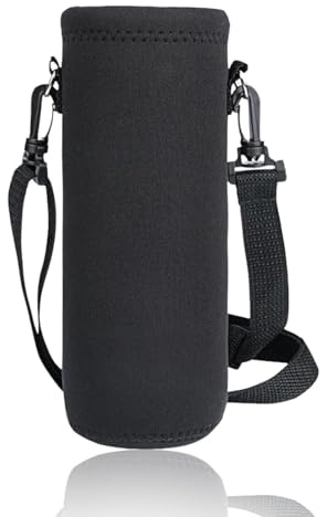 JEYORZY 1 pcs Bolsa de Botella de Agua 750ML, Bolso Térmico Portátil de Neopreno para Botella de Agua, con Correa de Hombro Desmontable - Bolso de Botella de Agua Portátil de Neopreno, para Deportes