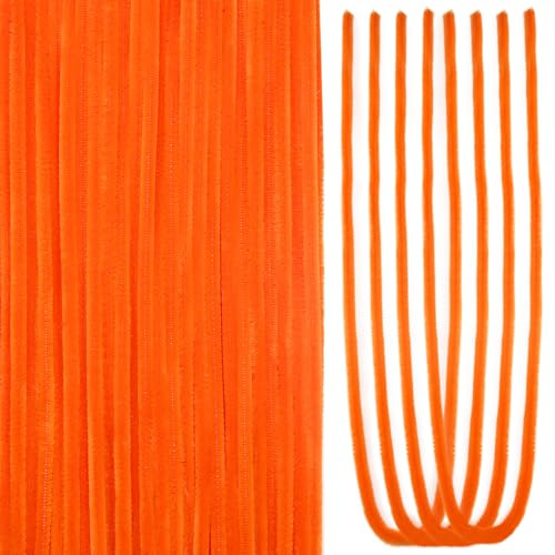 TOAOB 50 Stück Pfeifenputzer zum Basteln 60 cm Orange Rot Pfeifenreiniger | Biegeplüsch, Für Basteln und Dekorieren, DIY Kreatives Basteln, Kunst Handwerk, Gestalten von Tieren , Figuren Dekorieren
