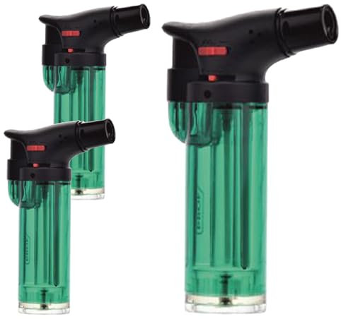 Accendino Accendigas Caramellatore + Ricarica Gas (3, verde)