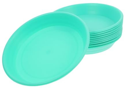 Kisangel 10pièces Soucoupes Rondes Plastique pour Pots De Lot de Base Anti-Fuite pour Intérieur Et Extérieur Et Élégantes Couleur Verte Dimensions Extérieur Intérieur