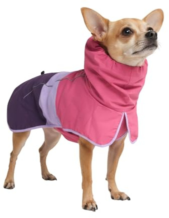 Spark Paws Hunderegenmantel, wasserdichte Winddichte Regenjacke | Für kleine, mittlere, große und extra große Hunde, reflektierend, atmungsaktiv, mit vollständigem Körperschutz