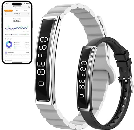 DASEXAUAH Smart Bracelet for Women Men, Fitness Tracker Smart Wristband, Waterproof Health Band with 24/7 Heart Rate Sleep Monitor, 12 Kinds Sport Modes fits Android iOS (Gray)