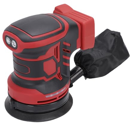 Fockety Ponceuse électrique, Meuleuse à Bois 125 Mm, Ponceuse 300 W, 6 Vitesses Réglables, Ponceuse Efficace, Collecte de Poussière, Ponceuse à Moteur sans Balais pour le Travail du