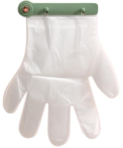 Wall Mounted Glove Holder - Hanging Bathroom Mitt Hooks | Space Saving Dispenser with 100 Gloves for Hairdressing, Catering, Car Wash