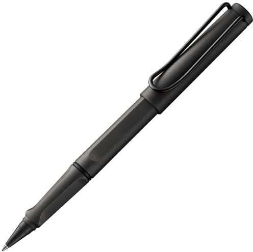Lamy safari roll-ink umbra - Stylo roller à cart. d'encre avec grip ergonomique et largeur de trait M - pour une écriture agréable et longue durée - en plastique ASA robuste - cart. bleue T10