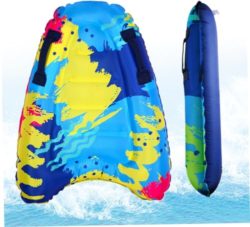 Aufblasbare Bodyboards mit 2 Griffen, Graffiti, faltbar, Strand-Bodyboard, leicht, tragbar, Sommer-Schwimmen, schwimmendes Surfbrett für Kinder, Jugendliche und Erwachsene, Outdoor-Ornamente