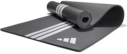 Adidas Yogamatte 8 mm - Rutschfeste Gymnastikmatte & NBR Fitnessmatte | 183 x 61 cm, 8 mm NBR-Polsterung, gelenkschonend, für Yoga, Pilates & Heimtraining