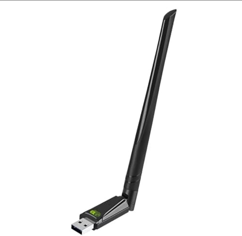 Adaptador WiFi USB, tarjeta de red inalámbrica de doble banda de 650 Mbps con antena de alta ganancia de 5 dBi, Plug and Play, RTL8811CU