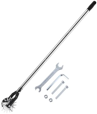 Zisemeil Tagliabordi Manuale con Ruota, 3 Aste di Prolunga Tagliaerba per Giardino, Cortile, 135 Cm