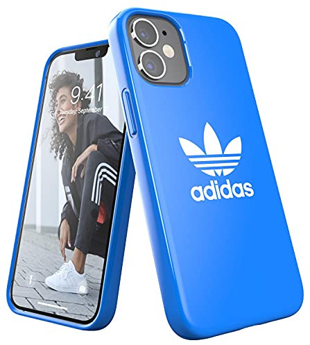 adidas Case Designed for iPhone 12 Mini 5.4, Drop Tested Cases, Shockproof Raised Edges, Original Snap Case Protective Case, Blue
