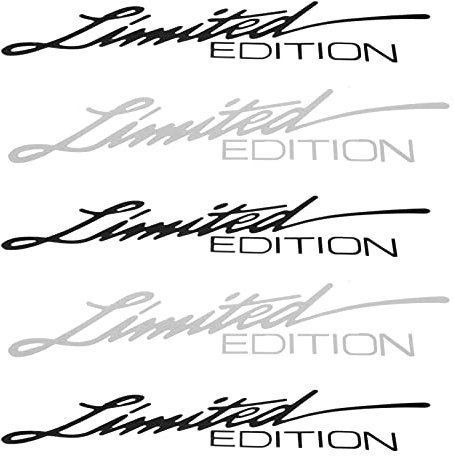 VICASKY 5Pcs Reflektierende Limited Edition Autosticker limited edition Limitierte Autosticker Edition Auto Aufkleber Windschutzscheibe Rückspiegel Große Reflektierende Limited Edition Autosticker