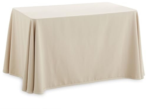 Lanovenanube Ropa o Falda Camilla, Enaguilla Rectangular de Tejido Otoman, Medida 70x110 cm - Color Marfil Utilizar en los Meses de Primavera y Verano por su Tejido Ligero y Fresco.