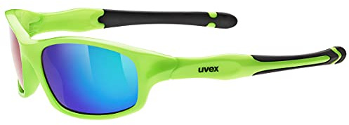 Uvex sportstyle 507, occhiali da sole per bambini, specchiato, incl. fascia, green/green, one size