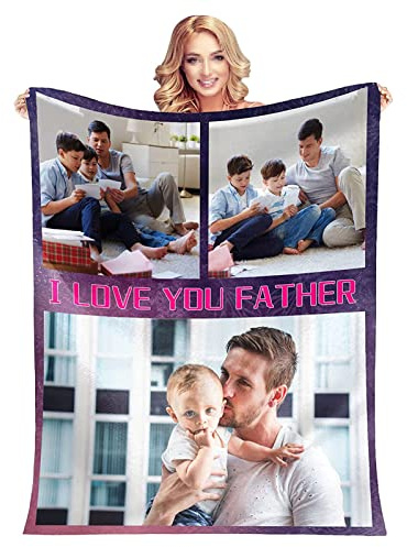 Kuscheldecke Mit Foto Bedrucken, Personalisierte Flauschig Selbst Gestalten Fotodecke Mit Eigenem Foto und Text Super Weich Flanell Fotodruck Geschenk Für Familie Geburtstag Weihnachten (150×200cm)