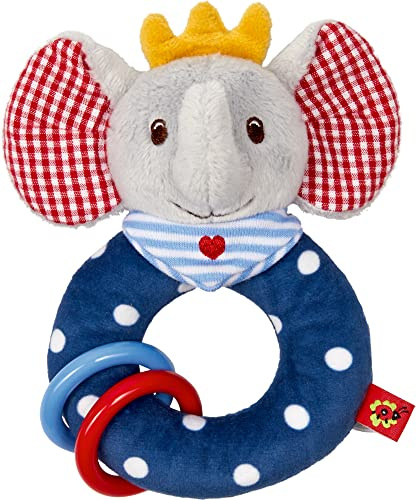 Die Spiegelburg - Ringrassel mit Klapperringen Elefant, BabyGlück, 17478