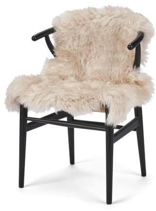 Nordic Sheep Lammfell Langhaarig 90x60 cm | Lammfell Echt für das Sofa, den Stuhl oder rund um den Esstisch | Jedes Lammfell Teppich ist EIN Unikat und von der Natur geschaffen | Farbe: Beige