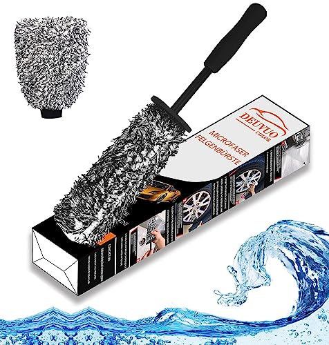 deuvuo Mikrofaser Felgenbürste, Für Eine Schonende, Kratzfreie Reinigung Bis Tief Ins Felgenbett, Felgenbürste Alufelgen Auto Waschhandschuh Sätze Für Hochwertige Felgen