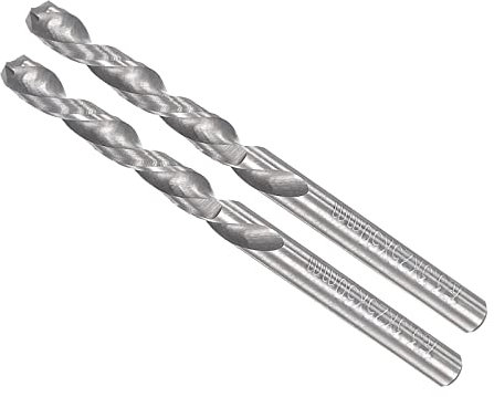 CoCud Solid Carbide Drill Bits, 3.5mm Diameter, Left Hand YG6X (C3/K10) Tungsten Carbide Straight Shank Twist Drill Bits - (Applications: for Stainless Steel Alloy), 2-Pieces