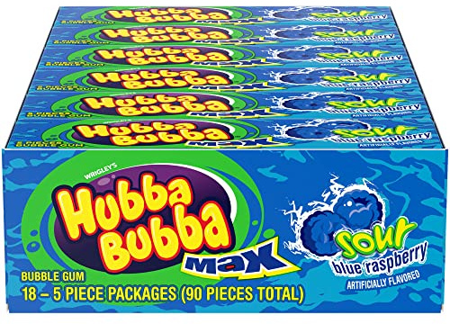 HUBBA BUBBA Lampone blu acido, 18 pezzi