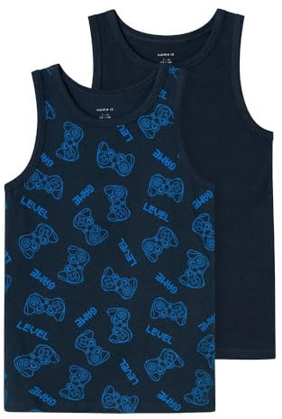 NAME IT Jungen Nkmtank Top 2p Dark Sapphire Gamer Noos, Dark Sapphire, 110
