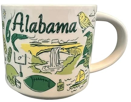 Starbucks Been There Serie – Alabama 2023 Exclusive Redesign – Keramik-Kaffeetasse – authentisches State Pride Design, Sammleredition, Alabamas Geist einfängt – 414 ml