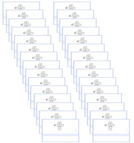 Porte Badge Plastique Horizontal,60 Pcs Porte-badges Nnominatifs avec Clip et épingle Transparent Badge Nominatif Plastique pour écoles Bureaux Infirmiere(90 x 56 mm)