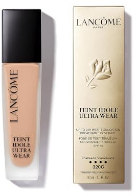 Lancôme Teint Idole Ultra Wear 320C, feuchtigkeitsspendende Full Coverage-Foundation in Beige mit natürlich mattem Finish, bis zu 24 Stunden Halt, geeignet für alle Hauttypen, 30ml
