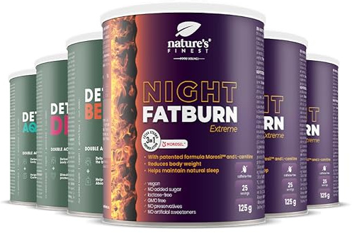 Nature's Finest Coffret 3 Mois, 6 Boissons en Poudre, 750 g | Coffret de 6 boissons en poudre pour 3 mois de routine - gamme Detox (Digest, Belly Burn, Aqua Attack) et Night Burn