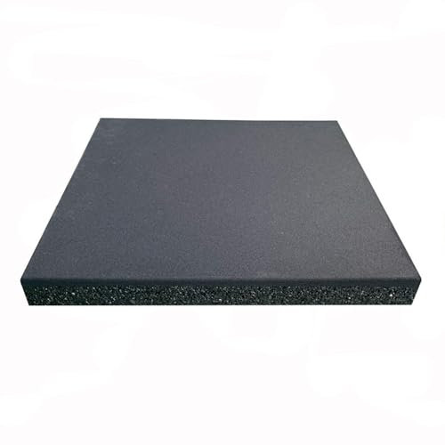 FUNEAER Fallschutzmatten Outdoor,Fallschutzplatten,Gummi Bodenmatte, Gummifliesen, Garten Matte, Gummi Bodenbelag Garage(Color:A,Size:50×50×2.5cm)