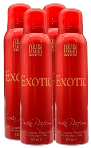 Deodorante Spray EXOTIC, Profumo Deciso e Persistente Con Essenze Molto Varie Che Passano Dal Floreale, Al Fruttato e All’Ambrato 150ml (4 unità)
